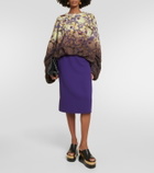 Dries Van Noten Hannett draped floral cotton sweatshirt