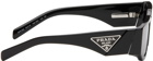 Prada Eyewear Black Logo Sunglasses