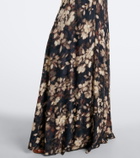Simkhai Cerin gathered floral halterneck maxi dress