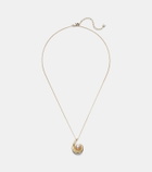 Mateo Pearl Curl 14kt gold pendant necklace with freshwater pearl