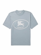 Burberry - Slim-Fit Logo-Print Cotton-Jersey T-Shirt - Blue