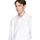 Thom Browne White Grosgrain Cuff Shirt