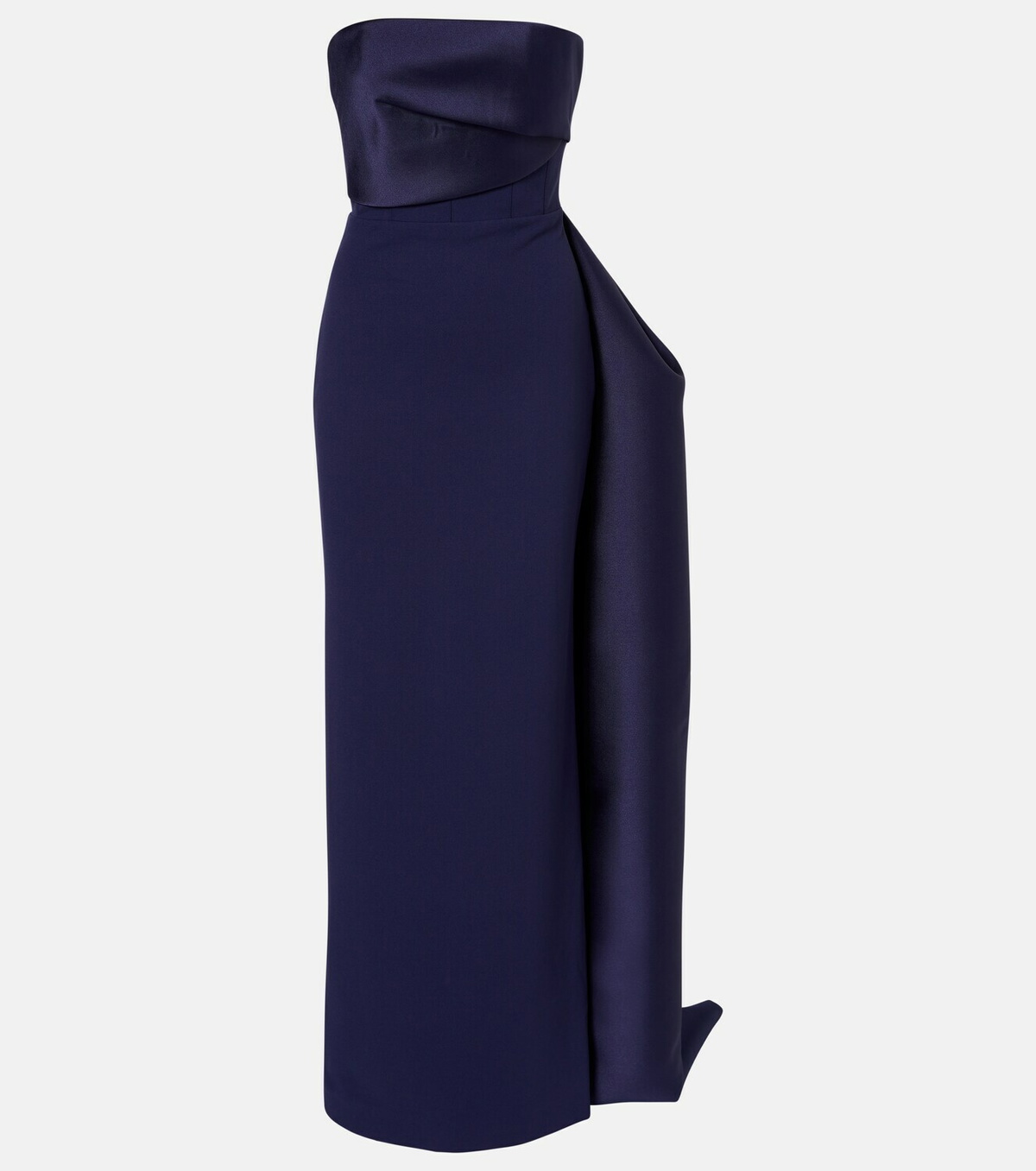 Solace London Kinsley draped strapless gown