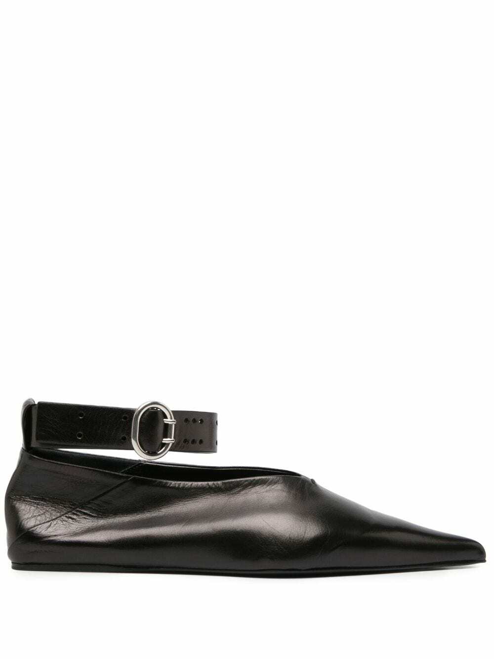 Jil Sander leather pointed flat sandals main image 0