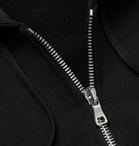 Balmain - Logo-Embossed Fleece-Back Cotton-Jersey Zip-Up Hoodie - Black