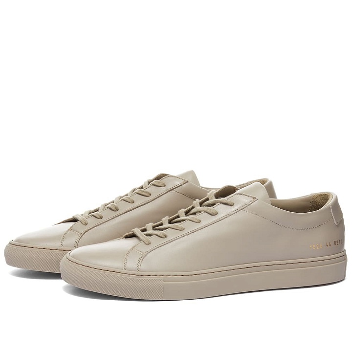 Photo: Common Projects Men's Original Achilles Low Sneakers in Taupe