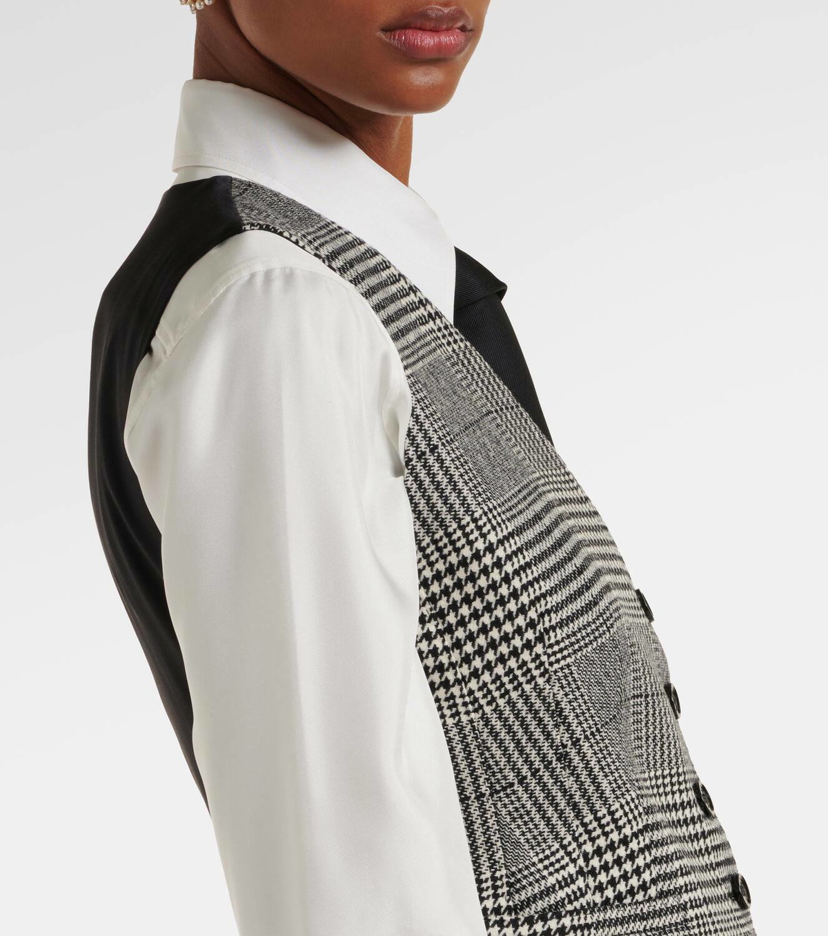 Dolce&Gabbana Prince of Wales check wool-blend vest