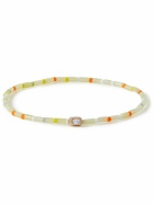 Luis Morais - Gold, Diamond and Glass Beaded Bracelet