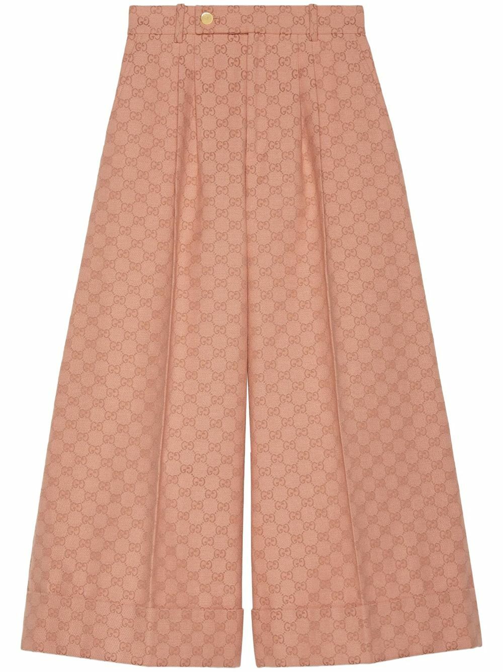 GUCCI - Gg Cotton Wide-leg Trousers Gucci