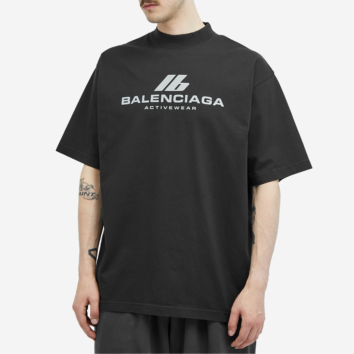 関税込【BALENCIAGA】アクティブ ロゴ Tシャツ Washed Black 関税込【BALENCIAGA】アクティブ ロゴ Tシャツ Washed Black