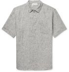 Thorsun - Striped Slub Linen Shirt - Gray