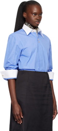 Wales Bonner Blue Portrait Shirt