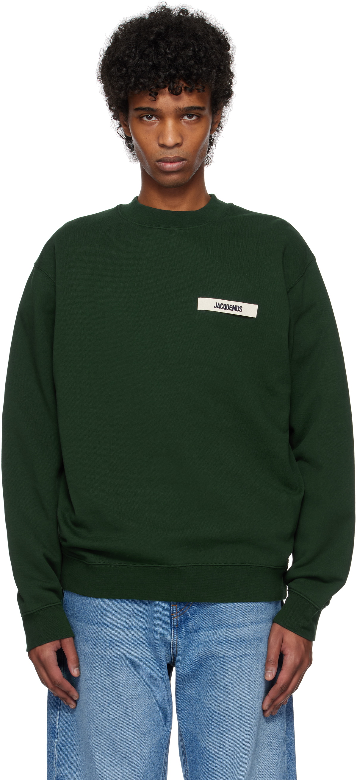 JACQUEMUS Green 'The Gros Grain' Sweatshirt Jacquemus