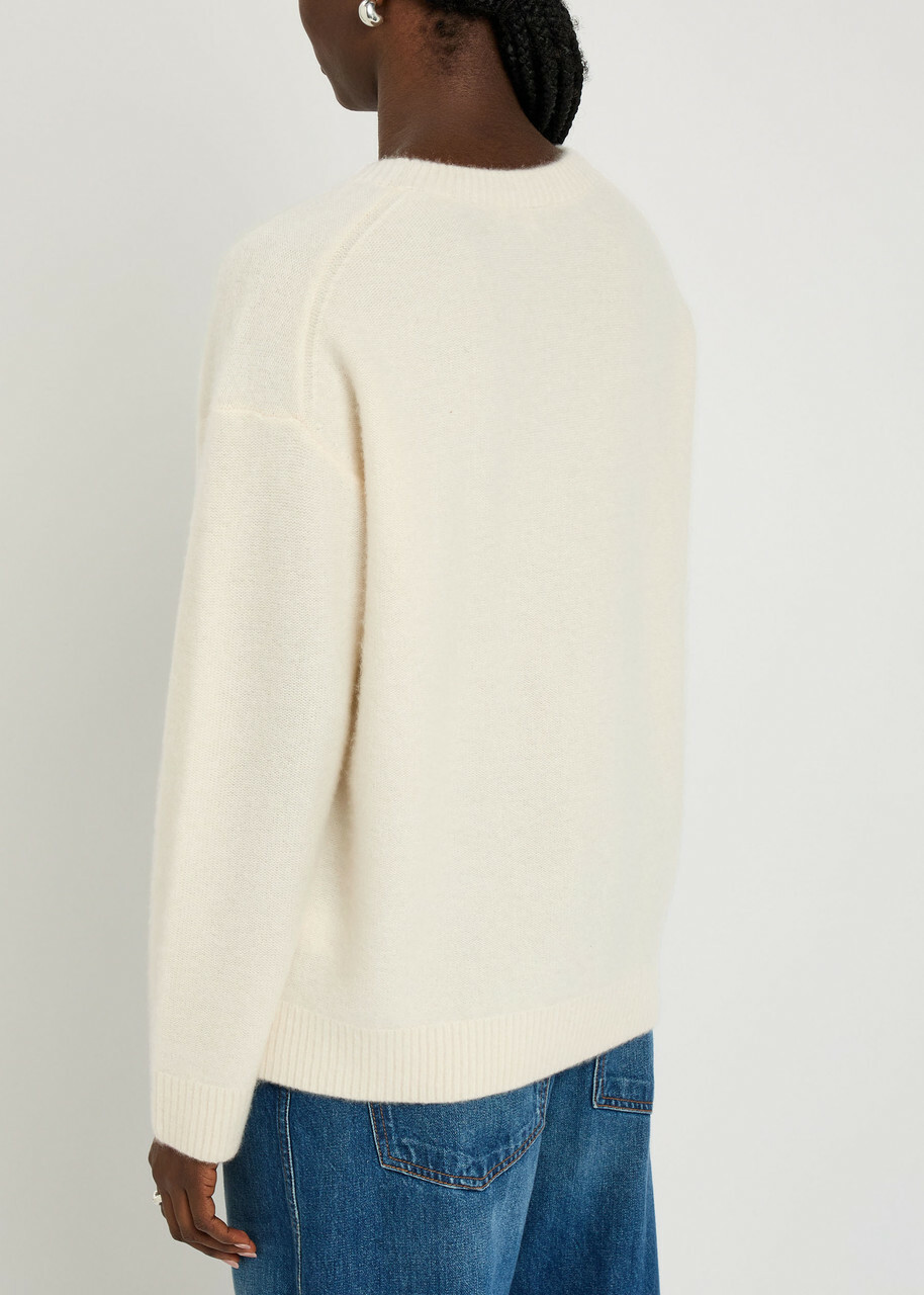 Vince Boiled Cashmere Jumper Off White