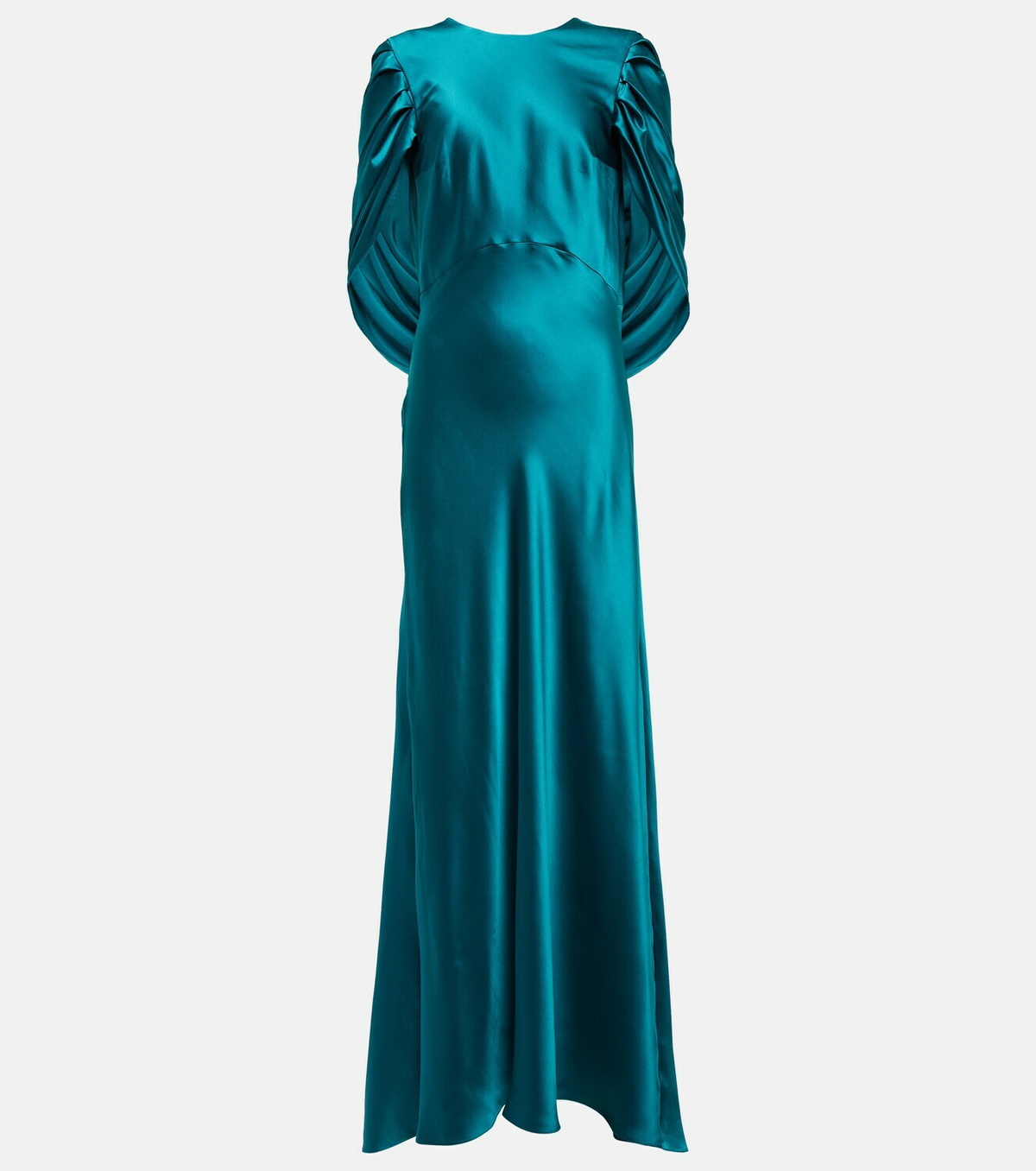 white christmas dresses Rent Asos Design Satin One Shoulder Maxi Dress With Cut Out Elastic Band  Detail In Sunset Orange main image 0