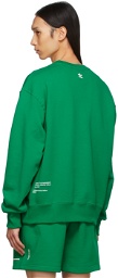 adidas x Humanrace by Pharrell Williams SSENSE Exclusive Green Humanrace Logo Sweatshirt