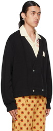 Bode Black Double-Breasted Cardigan