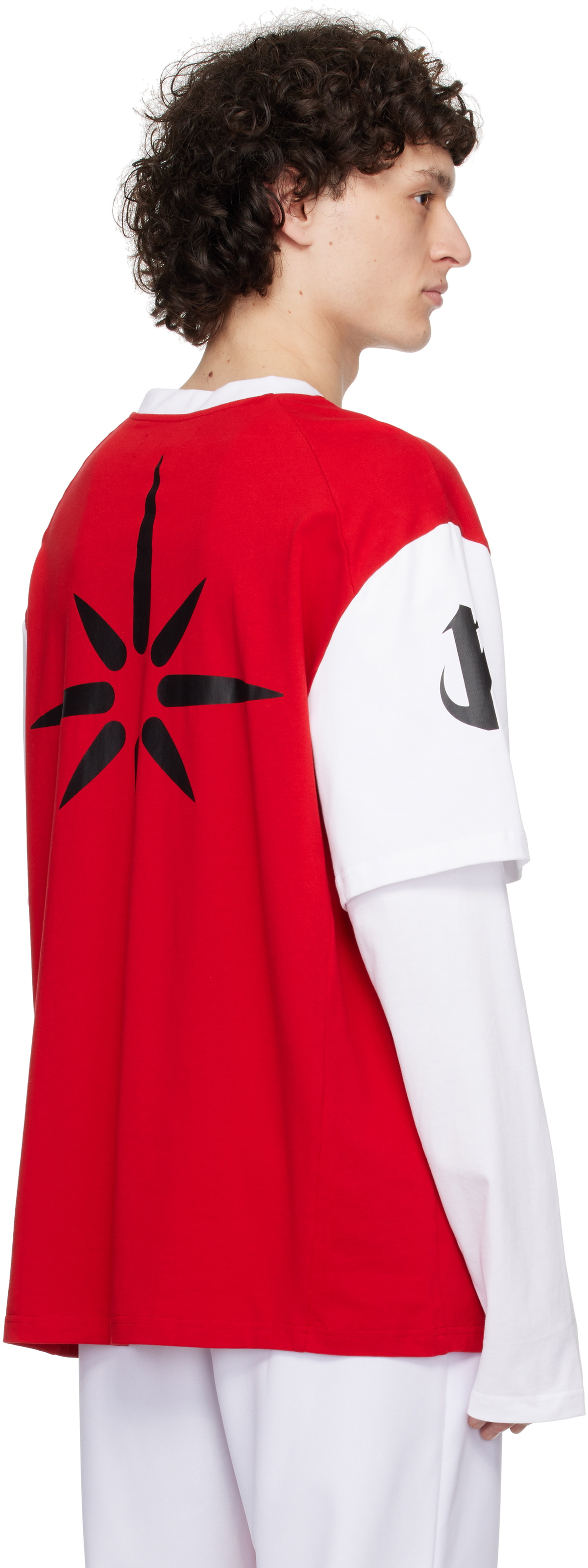 KUSIKOHC Red & White Baseball Long Sleeve T-shirt
