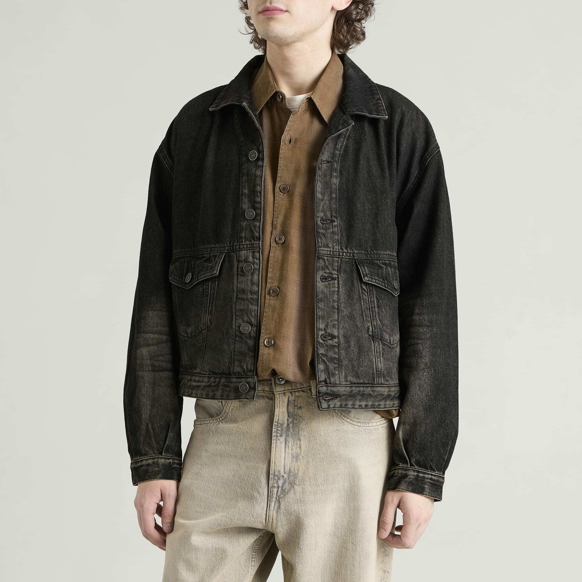 Diesel Men's Morghi Denim Jacket in Black Denim