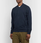 Handvaerk - Loopback Stretch-Pima Cotton Flex Bomber Jacket - Blue