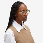 Loewe Eyewear Women's Loewe Curvy Acetate Glasses in Shiny Dark Green 