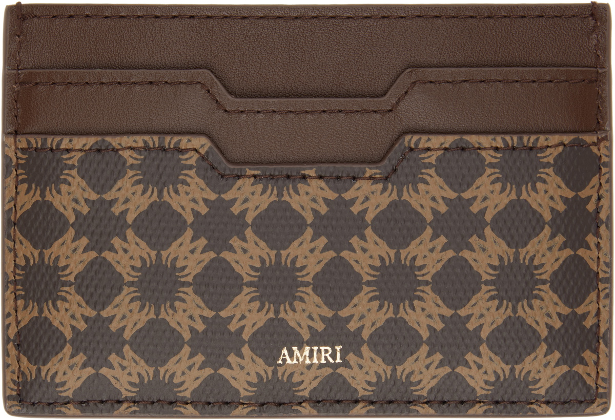 AMIRI Brown MA Quad Card Holder