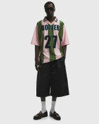 Reebok REVERSE SOCCER TEE STRIPED green/pink Mens Shortsleefe