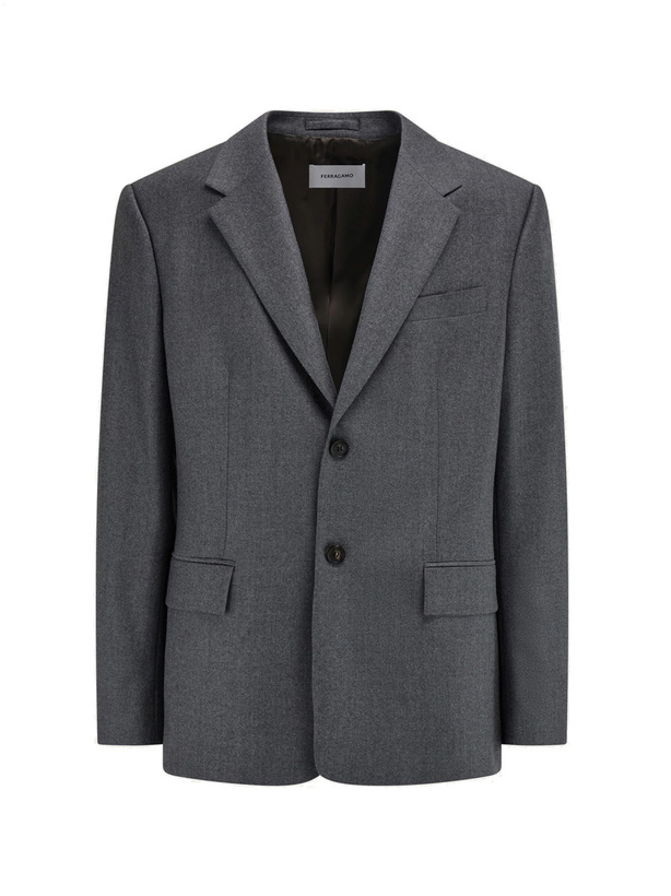 Photo: Ferragamo Mens Single breasted blazer in Grey