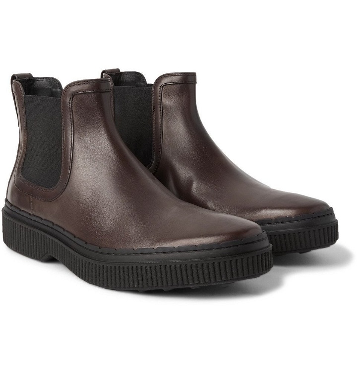 Photo: Tod's - Leather Chelsea Boots - Men - Dark brown
