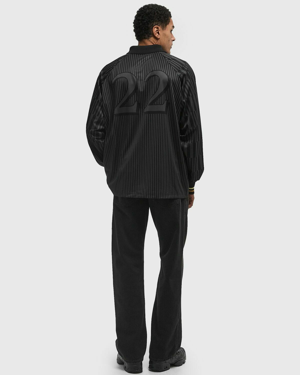 Reebok SOCCER LS TEE 22 Black Mens Jersey Reebok