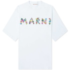 Marni Men's Boquet Logo T-Shirt in Lily White