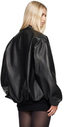 Magda Butrym Black Oversized Leather Jacket