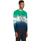 Kenzo Green Gradient Tiger Sweater