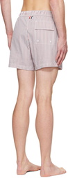 Thom Browne Red & Blue Striped Swim Shorts