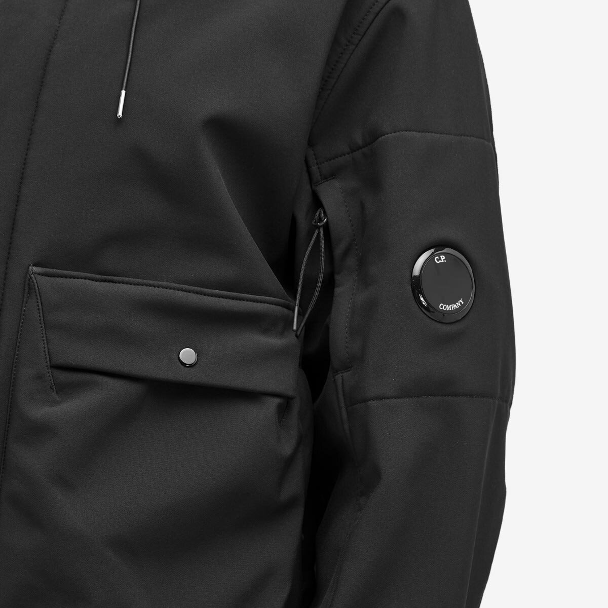 C.P. Company Men's Shell-R Hooded Parka Jacket in Black C.P. Company