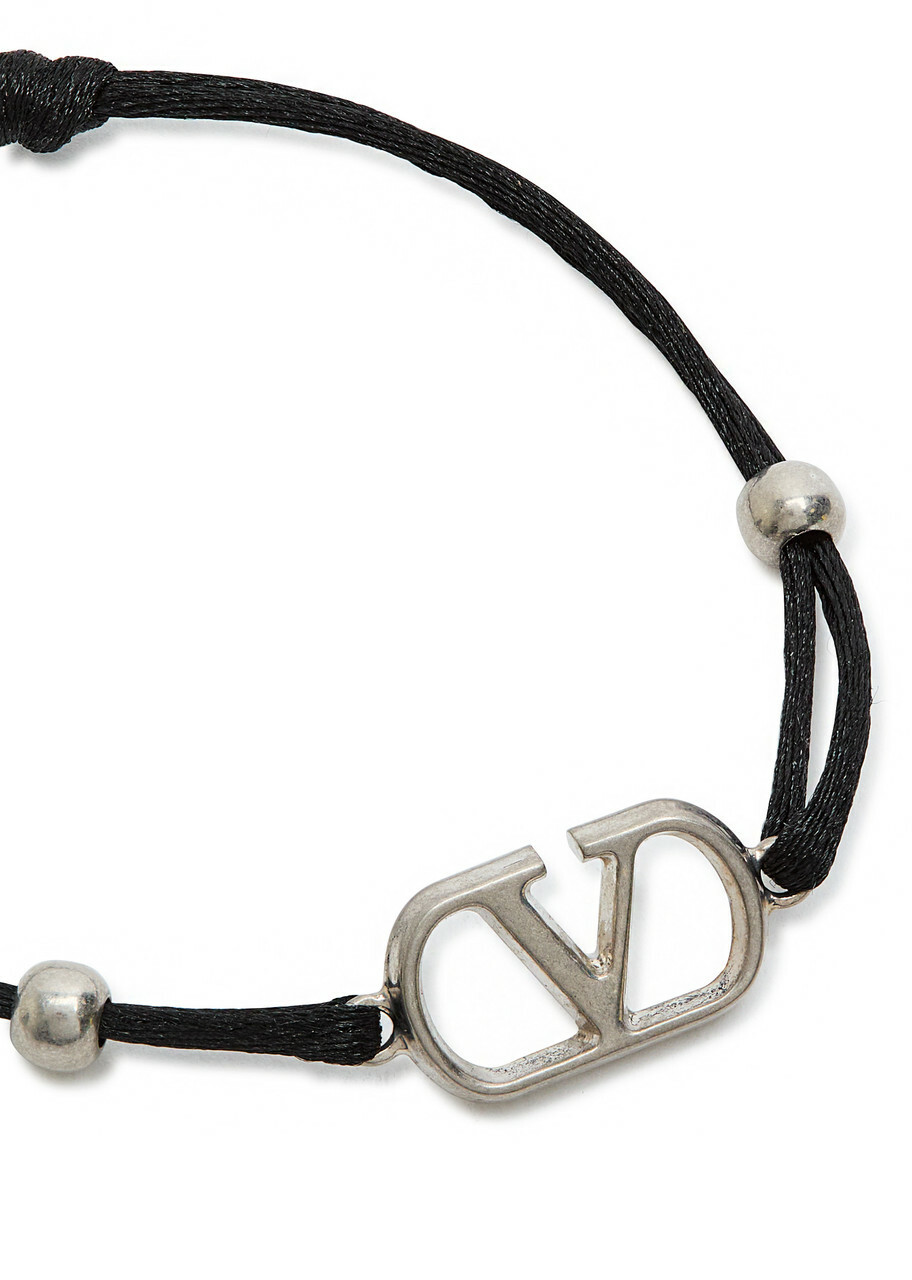 Valentino Garavani Vlogo Cord Bracelet - Black - One Size