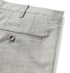 Incotex - Slim-Fit Prince of Wales Checked Woven Trousers - Gray