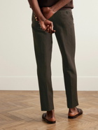 Zegna - Trofeo Slim-Fit Wool and Linen-Blend Suit Trousers - Brown