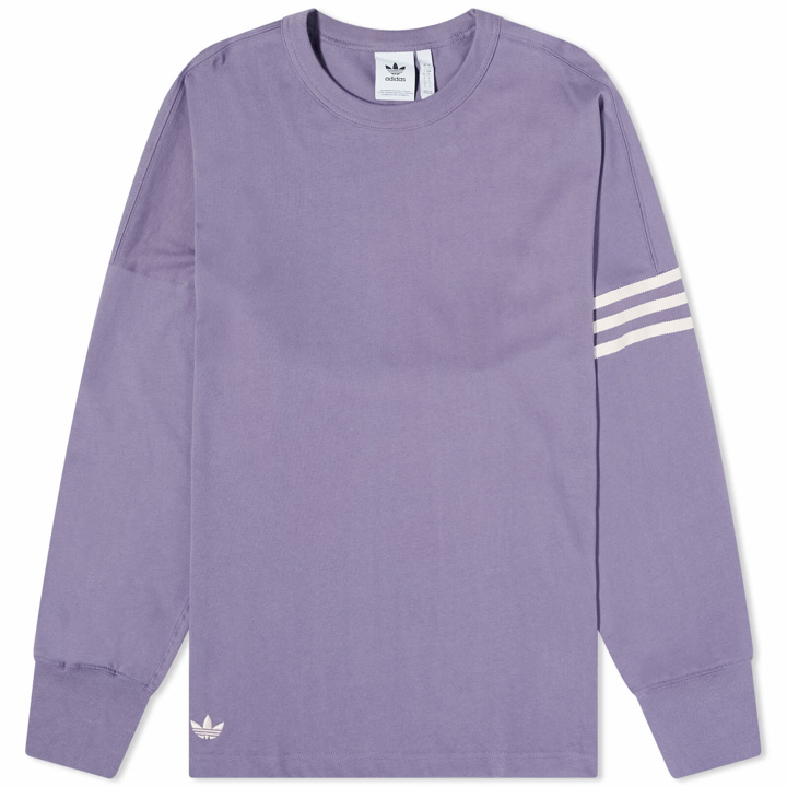 Photo: Adidas Men's Long Sleeve Neuclassics T-Shirt in Shadow Violet