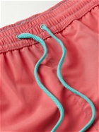 Paul Smith - Happy Slim-Fit Short-Length Logo-Embroidered Recycled Swim Shorts - Orange