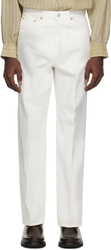 Photo: KAPTAIN SUNSHINE White Skate Shoecut Jeans