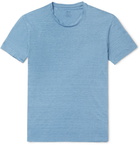 Altea - Garment-Dyed Slub Linen T-Shirt - Blue