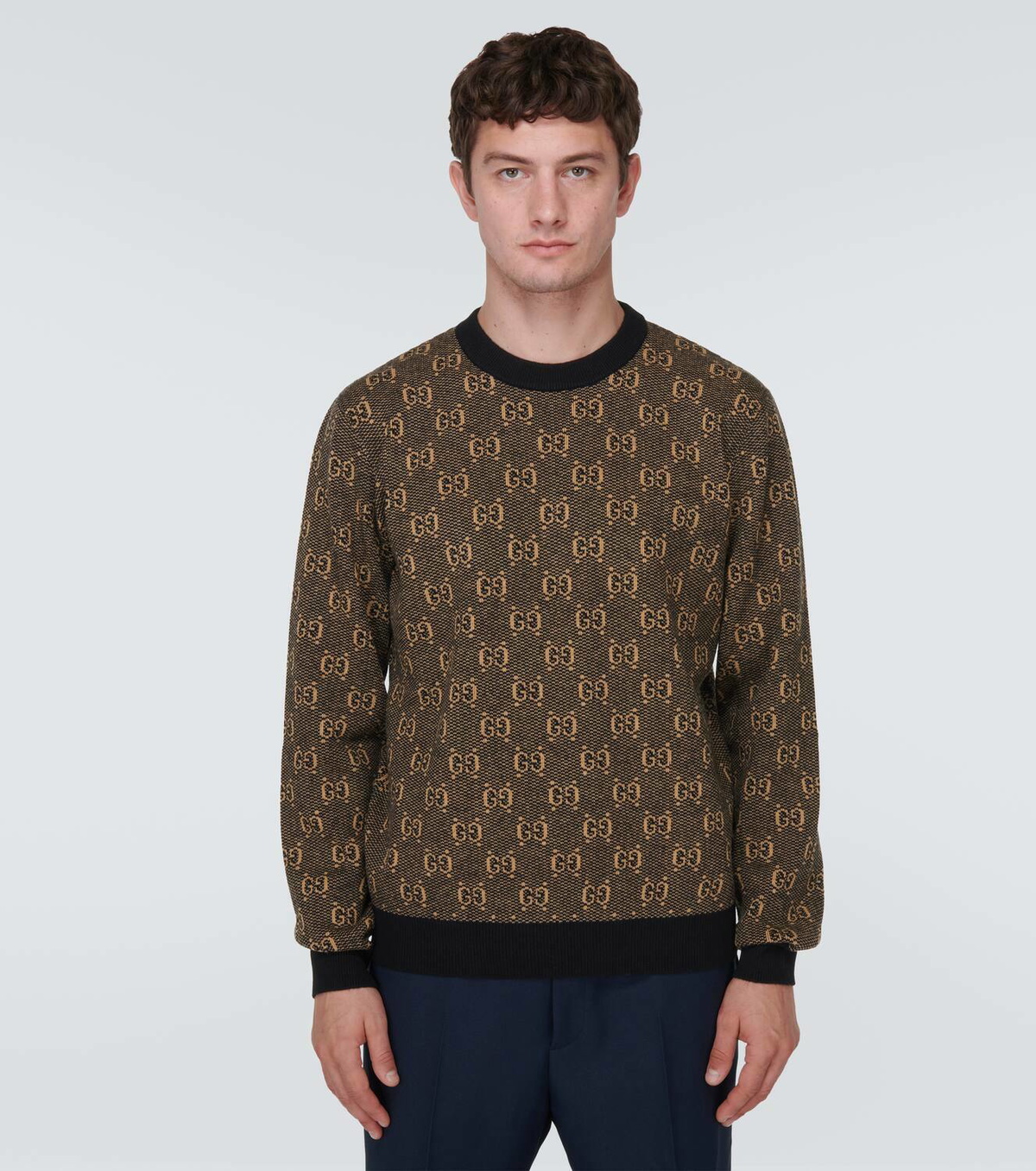 GG jacquard wool sweater