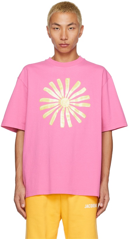 Photo: Jacquemus Pink 'Le T-Shirt Soleil' T-Shirt