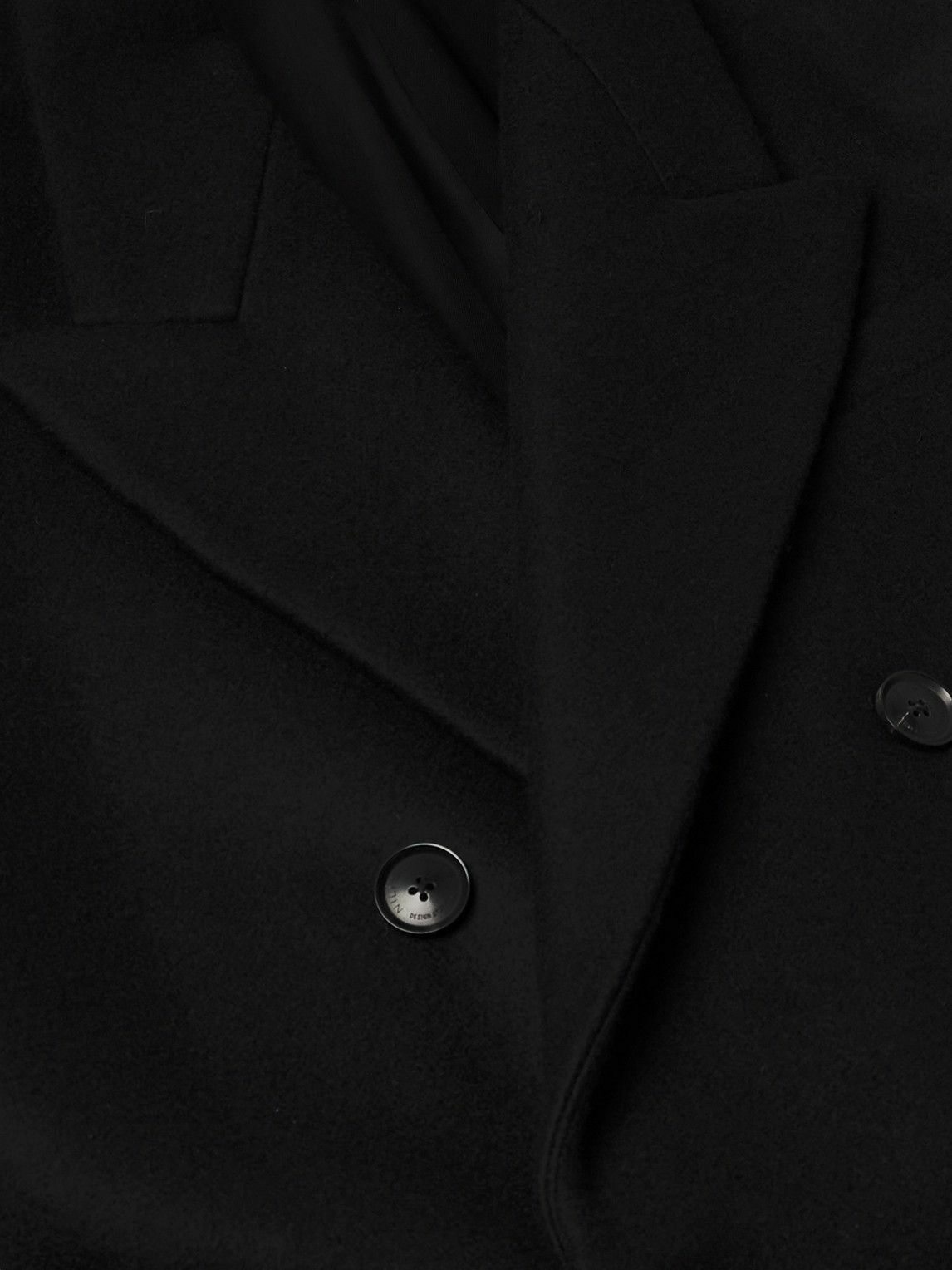 Nili Lotan - Double-Breasted Wool-Blend Coat - Black