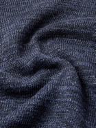 Inis Meáin - Knitted Linen Polo Shirt - Blue