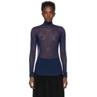 Nomia Navy Mesh Turtleneck