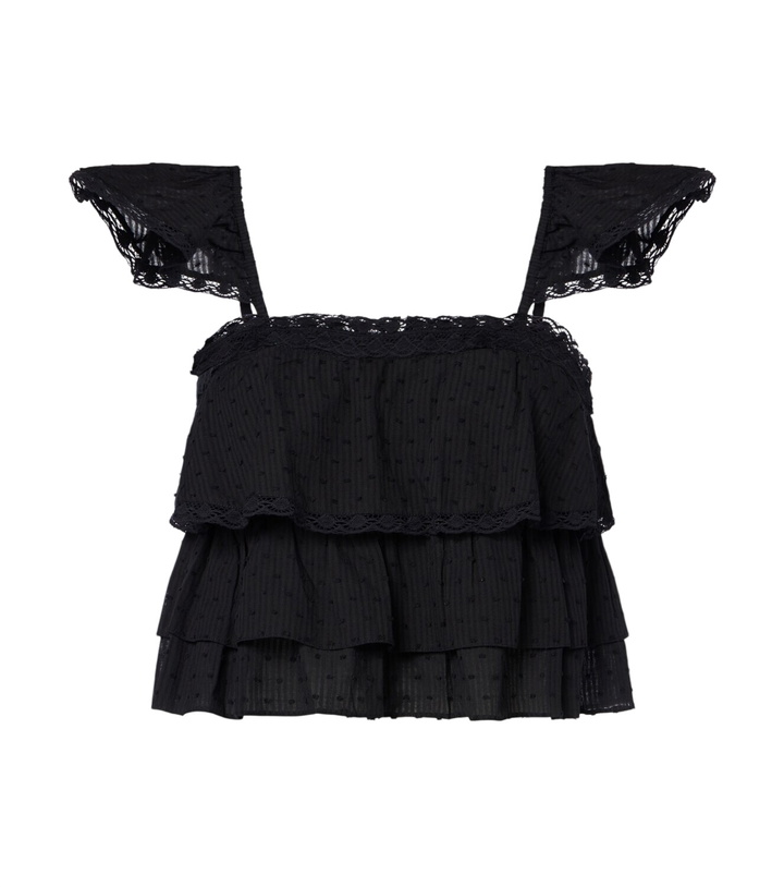 Photo: Poupette St Barth Anya ruffled cotton crop top