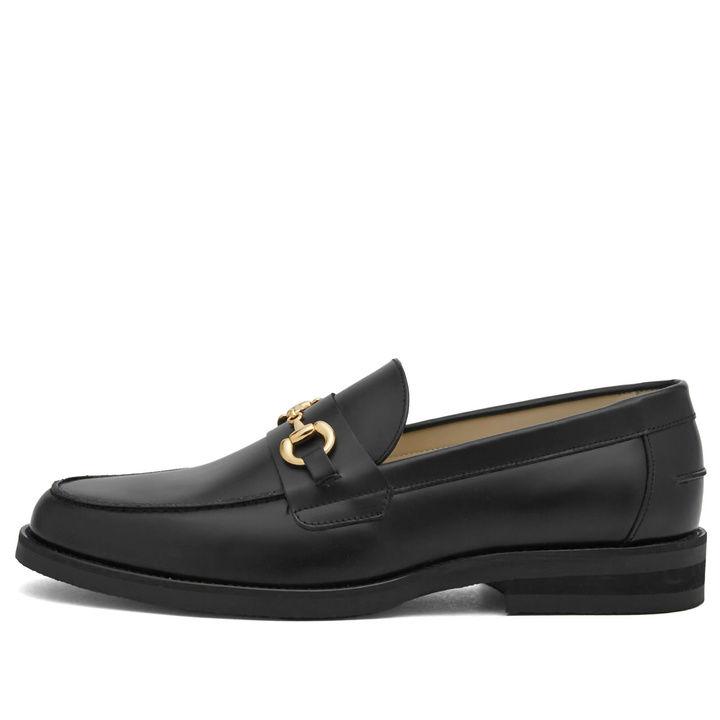 Photo: Duke + Dexter Men's Wilde Horsebit Penny Loafer in Black