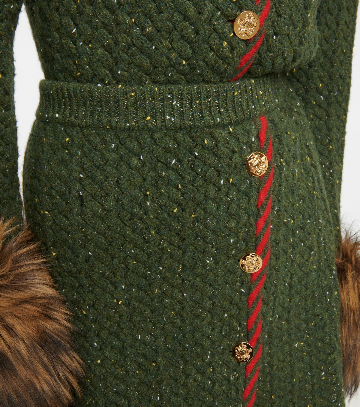 70’s Navy Blue Wool Midi Skirt by Gucci